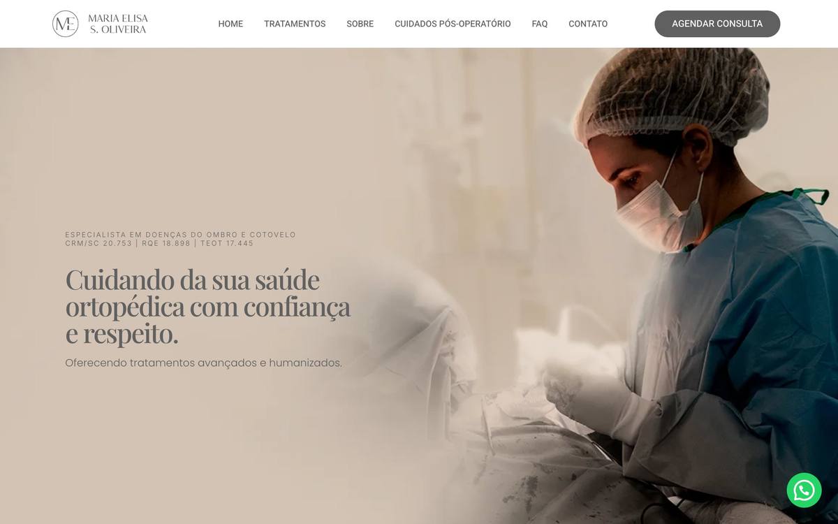 Site da Dra. Maria Elisa Oliveira