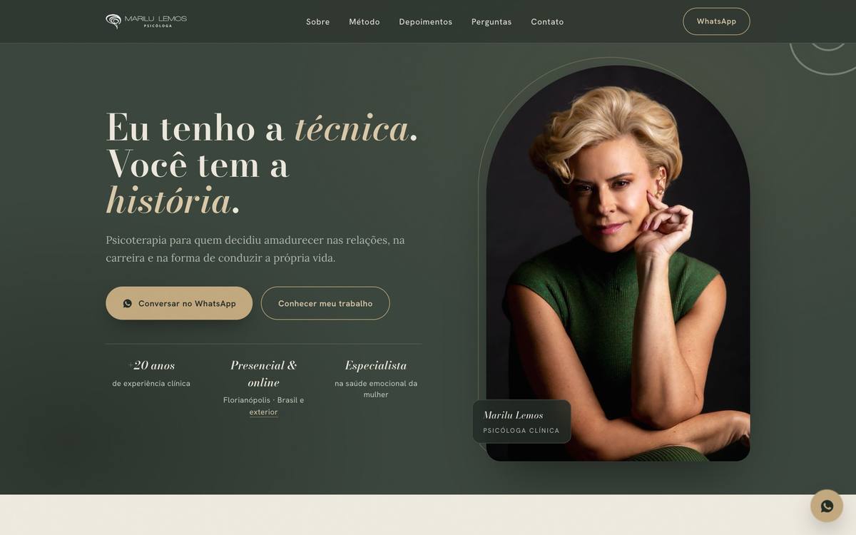 Site da psicóloga Marilu Lemos